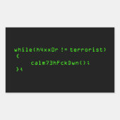 h4xx0r ! rechteckiger aufkleber (Vorderseite)