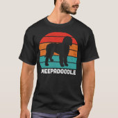 H676 Sheepadoodle Hund Silhouette 1 T-Shirt (Vorderseite)