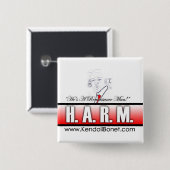 H.A.R.M. - Er ist ein Renaissance-Menschen-Knopf Button (Vorne & Hinten)