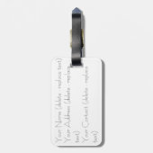 H.A.S. Kunst-Gepäckanhänger, Bilddetail, Magnolie Gepäckanhänger (Rückseite vertikal)