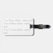 H.A.S. Kunst-Gepäckanhänger, Bilddetail, Magnolie Gepäckanhänger (Rückseite horizontal)