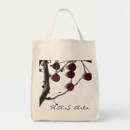 H.A.S. Kunst-Winter-Rot-Beeren Tragetasche (Vorne)