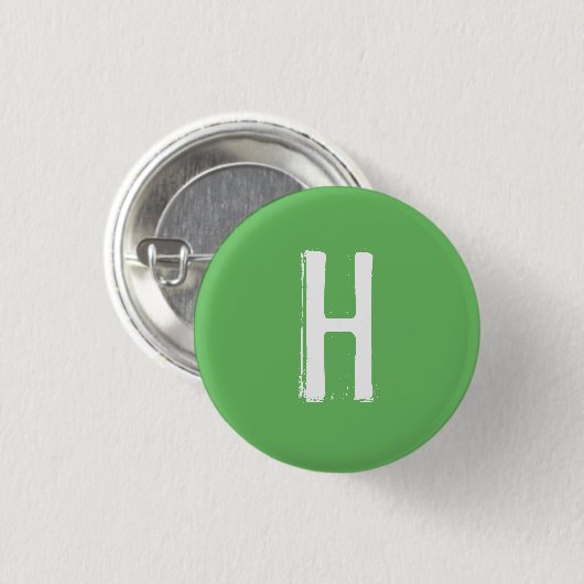 "H" Alphabet Collectible (#7) Button (Vorne & Hinten)