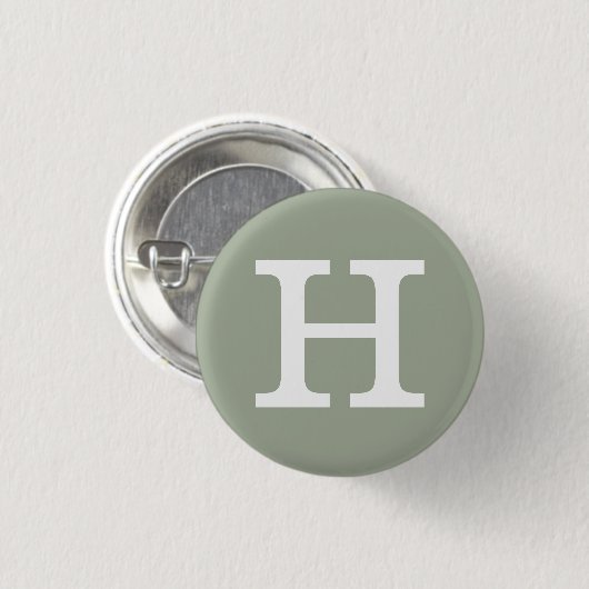 "H"' Alphabet Collectible (#8) Button (Vorne & Hinten)