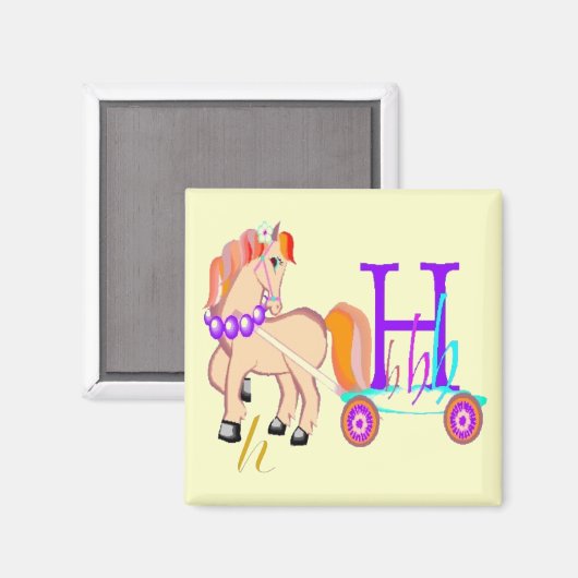 H - Alphabet Magnet (Vorderseite/Rückseite)