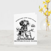 H&h New Life Clothing Uni-adults Dachshund Mot Karte (Gelbe Blume)