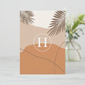 H - Anfangsbuchstabe H Abstract Design Einladung (Stehend Vorderseite)
