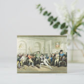 H Angelo's Fencing Academy, graviert von Charles Postkarte (Stehend Vorderseite)