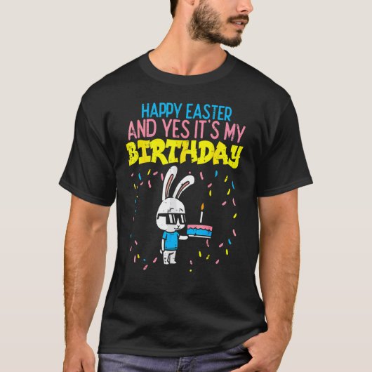 H Appy Ostergeburt Bunny C Ake Bday Party Boys T-Shirt (Vorderseite)