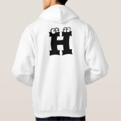 H, Brief mit Augenbrauen Hoodie (Rückseite)