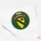 H Co, 75th Infantry Regiment - Rangers, Vietnam Runder Aufkleber (Umschlag)