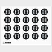 "H" Diamant Bling Sticker (Blatt)