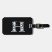 H "Diamond Bling" Gepäckmarke Gepäckanhänger (Vorderseite horizontal)