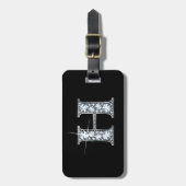 H "Diamond Bling" Gepäckmarke Gepäckanhänger (Vorderseite vertikal)