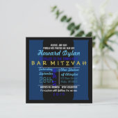 H Einladung zur ersten Sammlung Bar Mitzvah (Stehend Vorderseite)