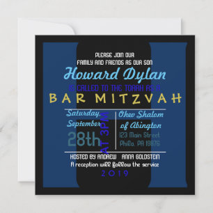 H Einladung zur ersten Sammlung Bar Mitzvah