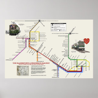 H&F Trolley "Metro" Karte Poster