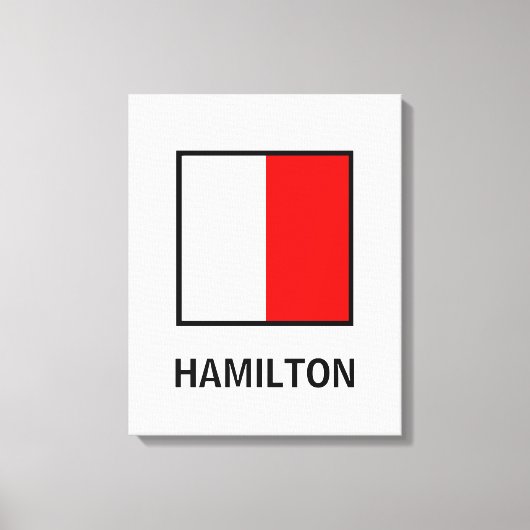 H Familienname Nautische Flagge Leinwanddruck (Vorderseite)