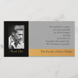 H-Foto-Beileid danken Ihnen, Goldrohrleitung zu Dankeskarte