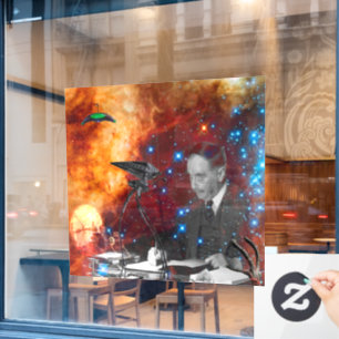 H.G.Wells-Science Fiction Fensteraufkleber