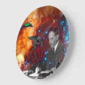 H.G.Wells Science-Fiktion Große Wanduhr (Winkel)
