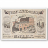 H. & H. Reiners Distillery Gebäude in Brooklyn, Ny Aufkleber (Vorderseite)