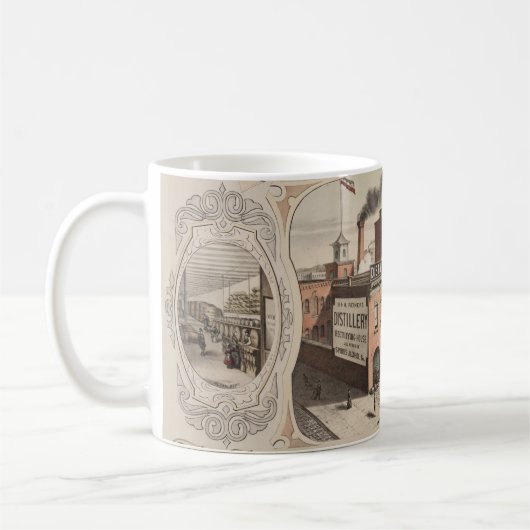 H. & H. Reiners Distillery Gebäude in Brooklyn, Ny Kaffeetasse (Links)