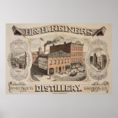 H. & H. Reiners Distillery Gebäude in Brooklyn, Ny Poster (Vorne)