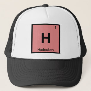 H - Hadouken Meme Chemie Periodensystem Symbol Truckerkappe