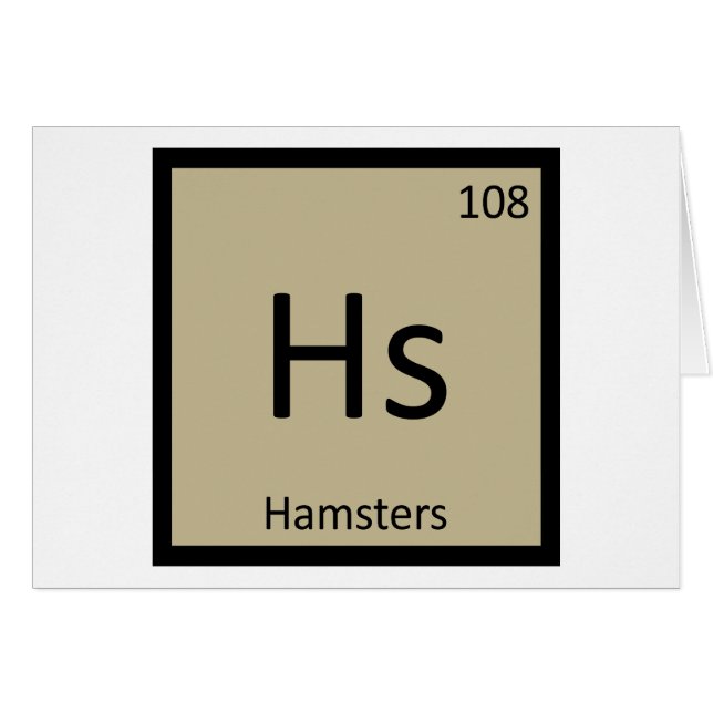H - Hamsters Chemistry Periodic Table Element (Vorderseite (Horizontal))