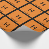 H - Handball Sport Chemie Periodisches Tabellensym Geschenkpapier (Ecke)