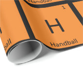 H - Handball Sport Chemie Periodisches Tabellensym Geschenkpapier (Rolleneckpunkt)