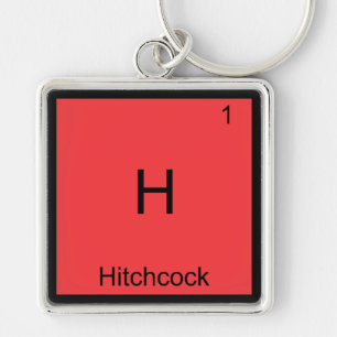 H - Hitchcock Lustiges Chemie-Element-Symbol-T-Shi Schlüsselanhänger