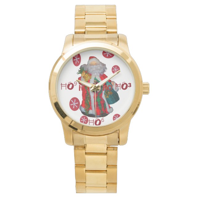 H³ HoHoHo Santa Time Designs für kundenspezifische Armbanduhr (Vorderseite)