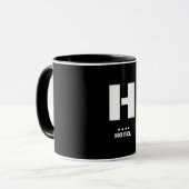 H (Hotel) NATO Phonetic Alphabet & Morse Code Tasse (Vorderseite Links)