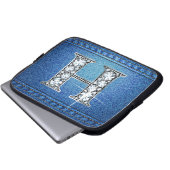 H Imitate "Diamond" Denim Stitching Electronics Ba Laptopschutzhülle (Vorne Knopf)
