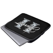H Imitate Diamond Monogram Laptopschutzhülle (Vorne Knopf)
