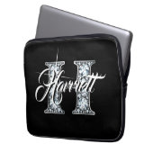 H Imitate Diamond Monogram Laptopschutzhülle (Vorderseite Links)