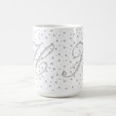 H Initial Monogram White Diamonds Print Kaffeetasse (Mittel)