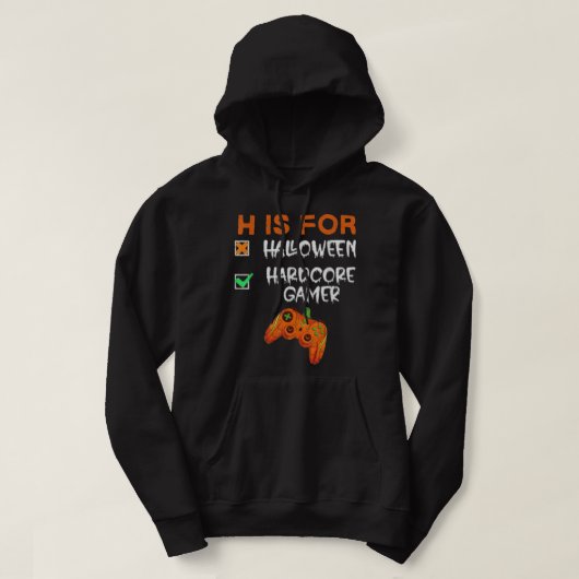 h is for halloween hardcor gamer hoodie (Design vorne)