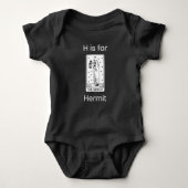 H is for Hermit Tarot Card Baby Strampler (Vorderseite)