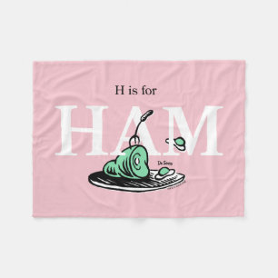 "H ist für HAM" Alphabet-Design Fleecedecke