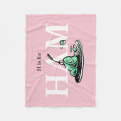 "H ist für HAM" | Alphabet-Design Fleecedecke (Vorderseite)