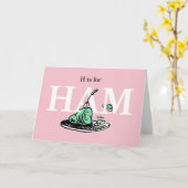 "H ist für HAM" | Alphabet-Design Karte (Gelbe Blume)