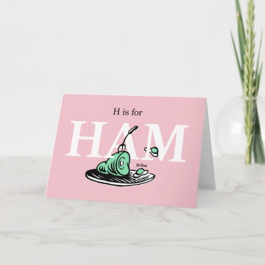 "H ist für HAM" | Alphabet-Design Karte (Vorderseite)