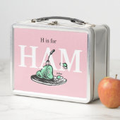 "H ist für HAM" | Alphabet-Design Metall Brotdose (Beispiel)