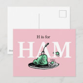"H ist für HAM" | Alphabet-Design Postkarte (Vorne/Hinten)