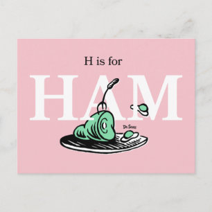 "H ist für HAM"   Alphabet-Design Postkarte