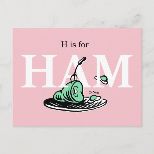 "H ist für HAM" | Alphabet-Design Postkarte (Vorderseite)
