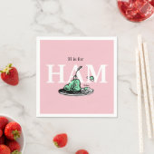 "H ist für HAM" | Alphabet-Design Serviette (Beispiel)